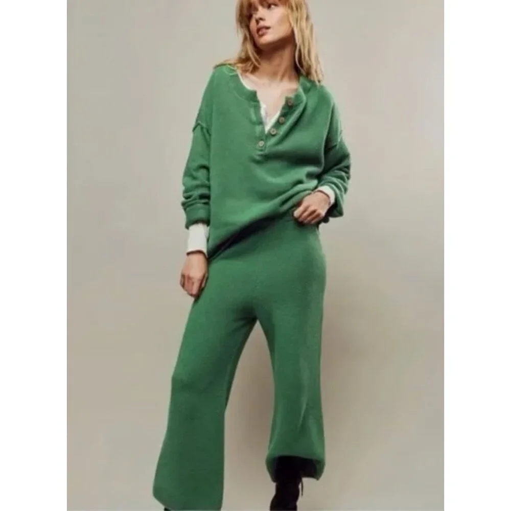 FP Beach Evergreen Hailee Cotton Sweater Size Small 23113 - Picture 2 of 9